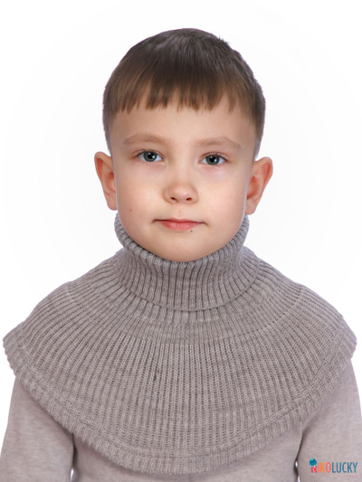 Манишка  21-32, цвет серый р. 1( универсальный от 1 года)