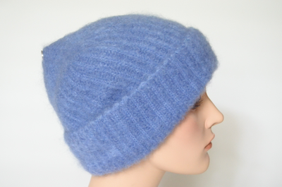 Вязаный берет с отворотом для женщин Италия Визио