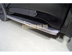 Защита порогов 42,4 мм ТСС для Great Wall POER 2021-2024 / 2025-