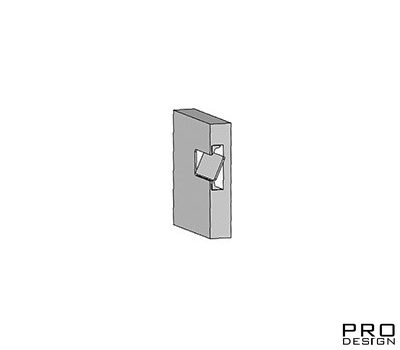 Магнитный замок B-NOHA MINI под фиксатор с отв.планкой 190 мм, матовый хром