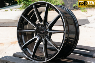 Комплект дисков R18 8,0J ET+35 5*114,3 PDW Procast FF2070 Черный с полированными лучами (J140)