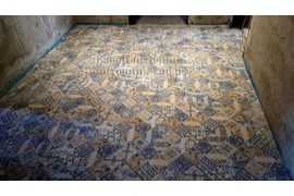 Укладка плитки пэчворк на пол по диагонали