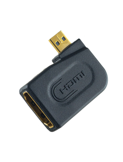 PERFEO Переходник угловой горизонтальный HDMI D (micro HDMI) вилка - HDMI A розетка (A7010)