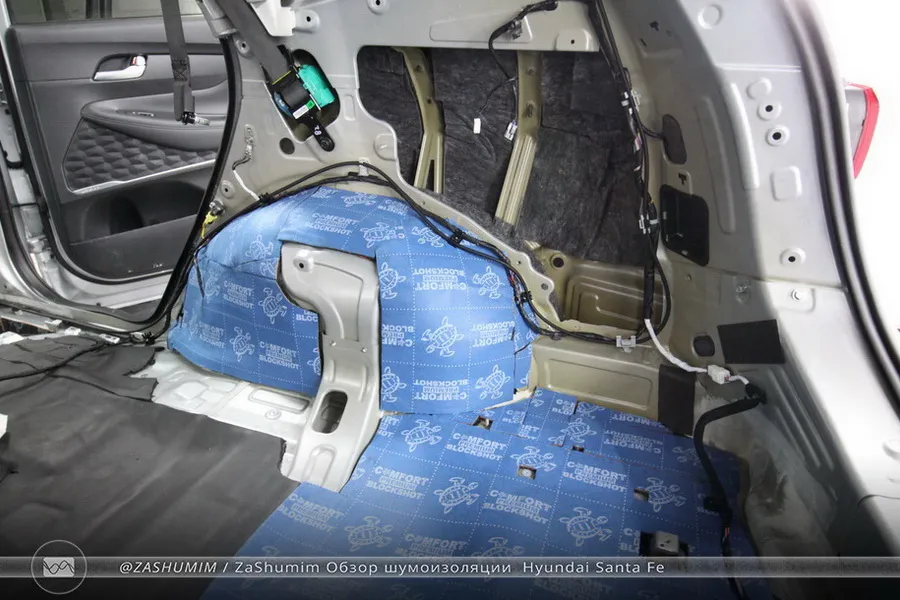Фото отчет шумоизоляции Hyundai Santa Fe