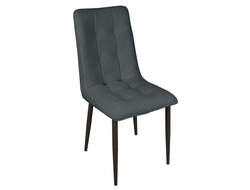 Стул ФРЕДО Черный муар/Микровелюр BRENDY Graphite