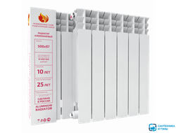 Алюминиевый радиатор НРЗ РА 500/100 4, 5, 6, 7, 8, 10, 12 или 14 секций