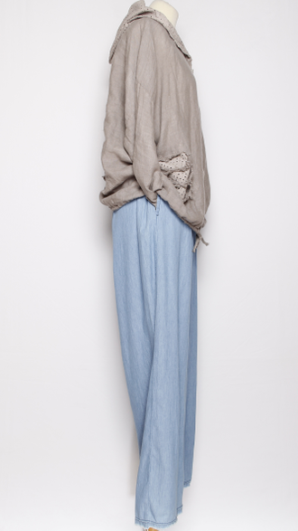 Брюки "Джинс палаццо" голубые р.46-50, р.48-54