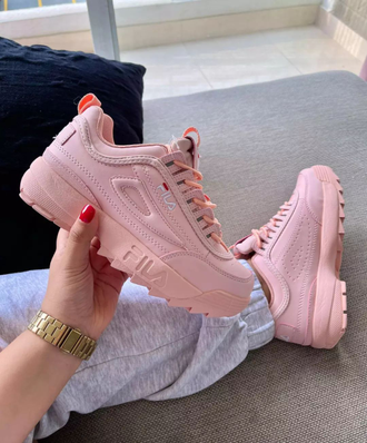Кроссовки FILA DISRUPTOR 2 Розово-Белые женские