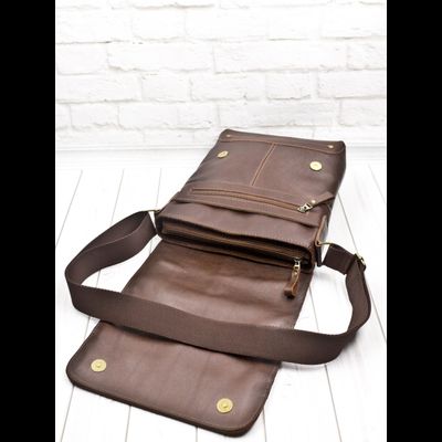 Кожаная мужская сумка Melazzo Premium brown (арт. 
5073-53)