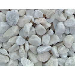 Белый мрамор галтовка, фракция 40-60 мм