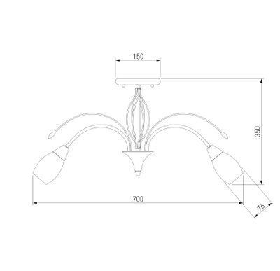 Люстра потолочная Ginevra хром 9xE14 620522