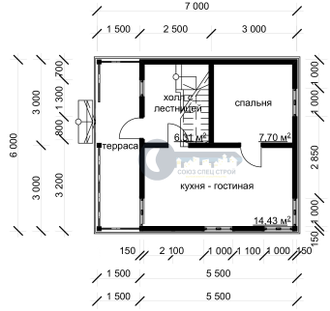 планировка 1этажа д21