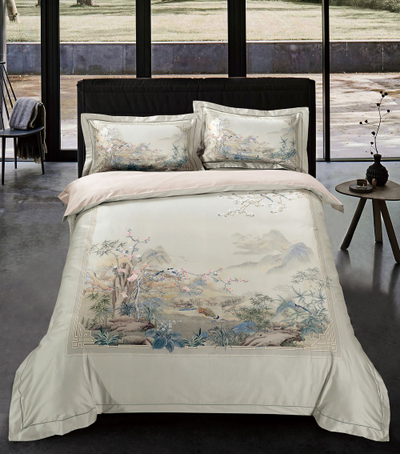 Постельное белье мако-сатин полутороспальное 150x200x1 180x230x1 50x70x1 70x70x1 TIS04-805