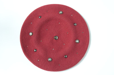 Берет Vizio 3633 бордовый фетровый