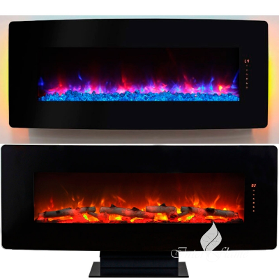 Электрокамин RELAX 48 GLX с разноцветной подсветкой