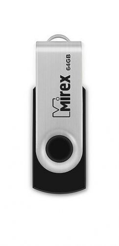 Накопитель USB 2.0 64GB Mirex SWIVEL 13600-FMURUS64 чёрный (ecopack)