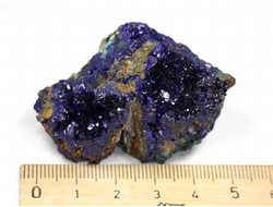 Азурит, Малахит, Азуромалахит, коллекционный образец, Китай (45*36*35 мм, 56 г) №25646