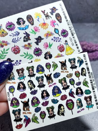 Набор слайдеров для ногтей в ассортименте (2 штуки) №89