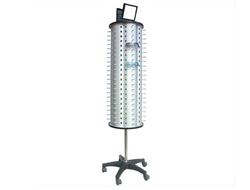 HG3328 Стойка для очков напольная с зеркалом на 120 посадочных мест пластик