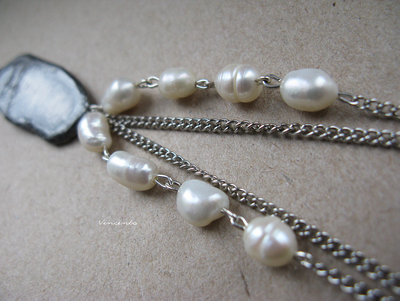 Сказочное колье "Око Единорога" - крупное фэнтези-украшение с элементами викторианского стиля