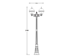 Садово-Парковый светильник шар VENA smoke 2