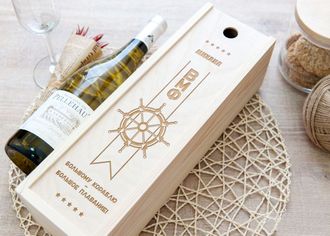 фото деревянная коробка для вина