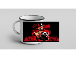 Кружка металлическая эмалированная RED DEAD REDEMPTION 2,РЕД ДЕАД РЕДЕМПТИОН 2  №14