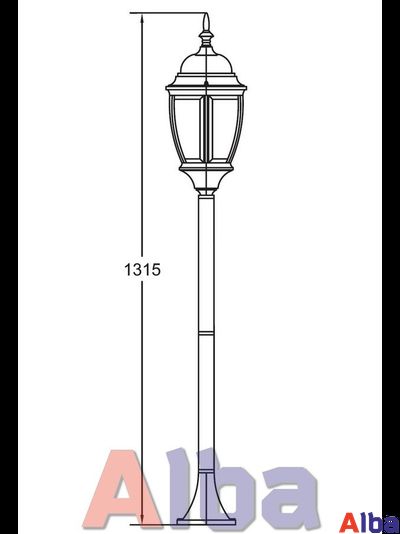 Садово парковый светильник Arsenal 206 gold