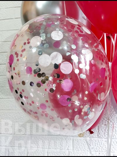 Сет &quot;Малинка балеринка&quot; (12 шариков + 1 баблс)