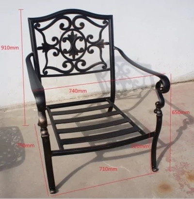 Кресло из литого алюминия Venice. Детали 3.