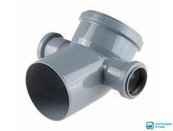 Отвод для внутренней канализации с выходами левый/правый 110х50х50/45° МультиМир