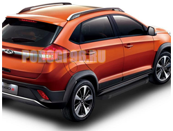 Пороги для чери тиго черные