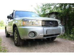 Защита радиатора Subaru Forester II 2002-2005 black верх
