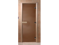 Дверь стеклянная 1600х700 (бронза матовая)