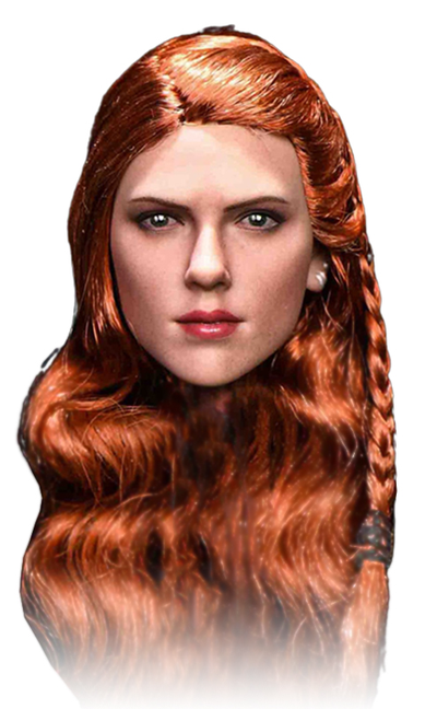 Женская голова (скульпт) - Черная Вдова, Наташа Романофф (свободные волосы) - 1/6 scale Female Agent Hair transplantation and braid head carving (NR30A) - NRTOYS