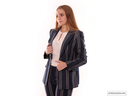 Пиджак женский синий в полоску Pretty One р.46 RU 3399X-011