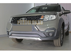 Защита радиатора Lada Largus 2021- (3 части) chrome верх