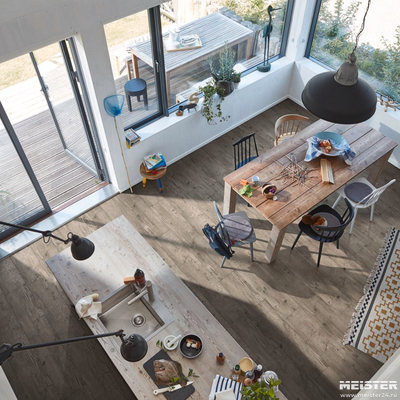 Виниловый пол Meister Серая Лесная Древесина 7330 RD300S