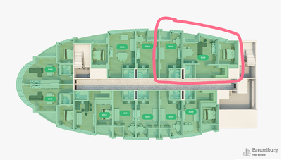 ЖК "Tropical Garden" - продаются две квартиры под объединение. Боковой вид на море и горы. Общая площадь 106 кв.м.