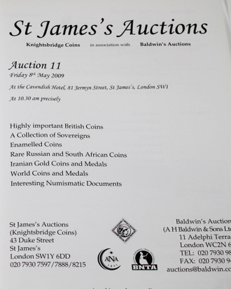 St  James`s Auctions. Auction 11.  8 May 2009. London, 2009.