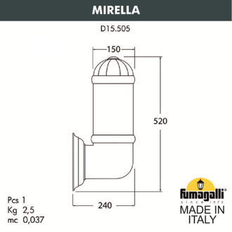 Светильник настенный Fumagalli MIRELLA  D15.505.000.FRA