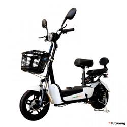 Электромопед GreenCamel Тайфун 400 (400W 48V12Ah ) быстросъем Белый