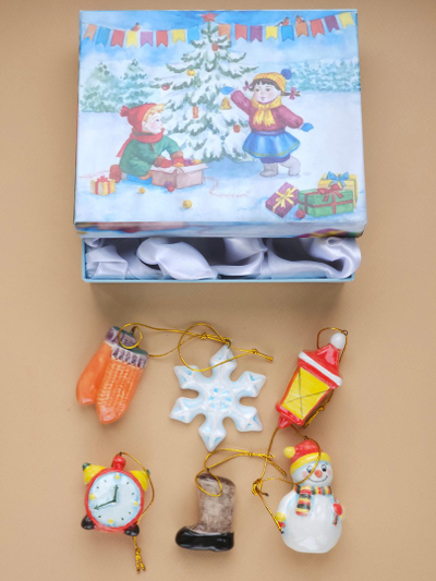 Комплект ёлочных игрушек "Рождественская ночь"