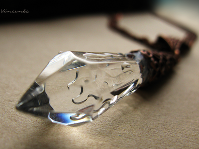 Волшебный Кристалл "Огонь и Лёд". Кулон-маятник в стиле фэнтези из коллекции волшебных украшений "Винсенто"