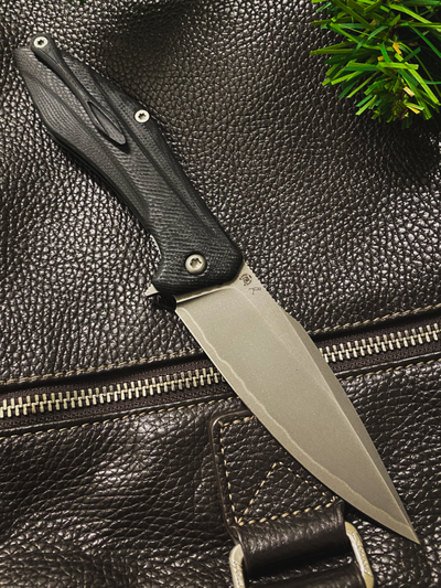 Складной нож Грач сталь ЛАМИНАТ Васильева, рукоять G10, цвет черный