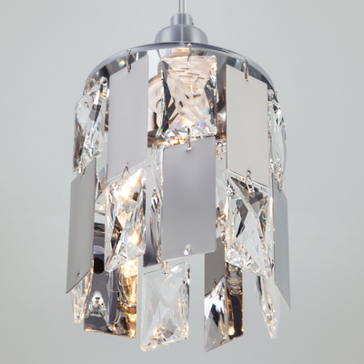 50101/1 ХРОМ  Scoppio ПОДВЕСНОЙ СВЕТИЛЬНИК С ХРУСТАЛЕМ