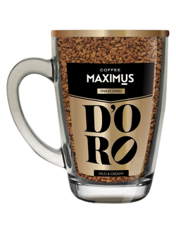 Кофе сублимированный в стеклянной кружке DORO ТМ Maximus 70 г
