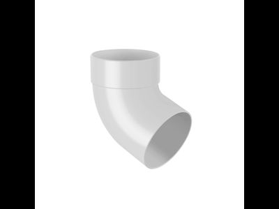 RAINWAY КОЛЕНО ТРУБЫ ОДНОМУФТОВОЕ 67°, ЦВЕТ БЕЛЫЙ