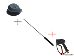 Щетка вращающаяся в сборе с курком RL30 и удлиннителем 1500мм; вход М22х1,5ш.