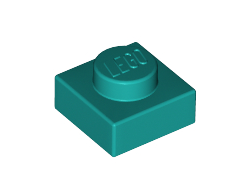 Plate 1 x 1, Dark Turquoise (3024 / 4121555 / 6213778)